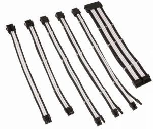 Kolink Core Adept Braided Cable Extension Kit – juodos spalvos/baltos spalvos