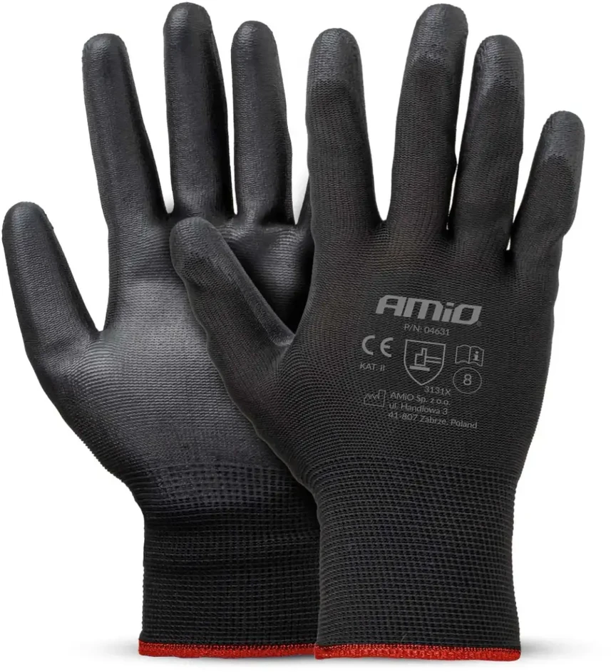 Poliuretano apsauginės pirštinės, 8 dydis, 3131x, 4 vnt. amio-04631