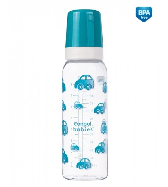 CANPOL BABIES siauro kaklelio buteliukas LOVE&SEA, 250 ml, 59/400