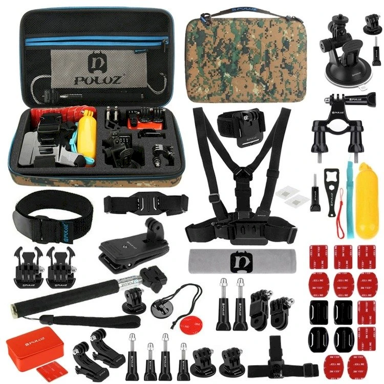 53 priedai veiksmo kameroms Puluz Combo Kit PKT27
