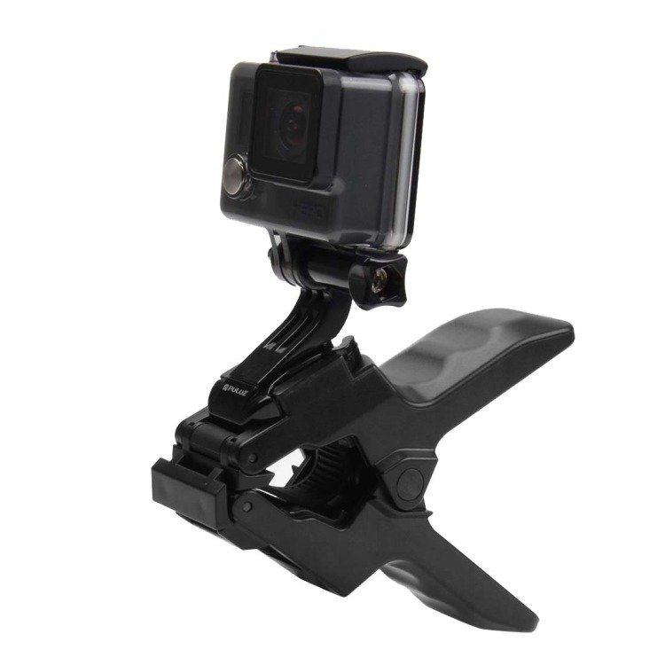 PULUZ laikiklis su spaustuku GOPRO, DJI Osmo Action, kitoms veiksmo kameroms