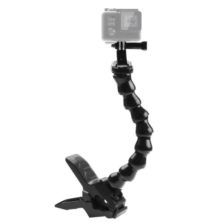 PULUZ laikiklis su spaustuku GOPRO, DJI Osmo Action, kitoms veiksmo kameroms