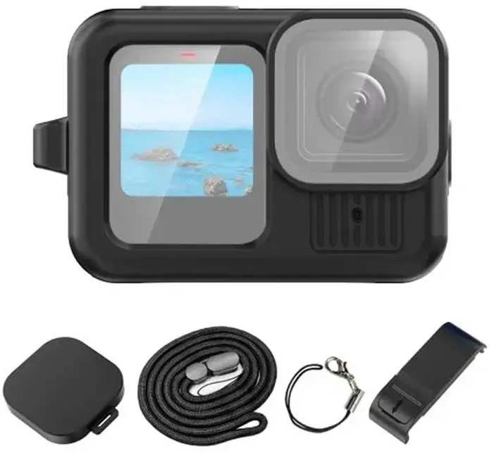 Puluz silikoninis dėklas, skirtas GoPro HERO13, juodas