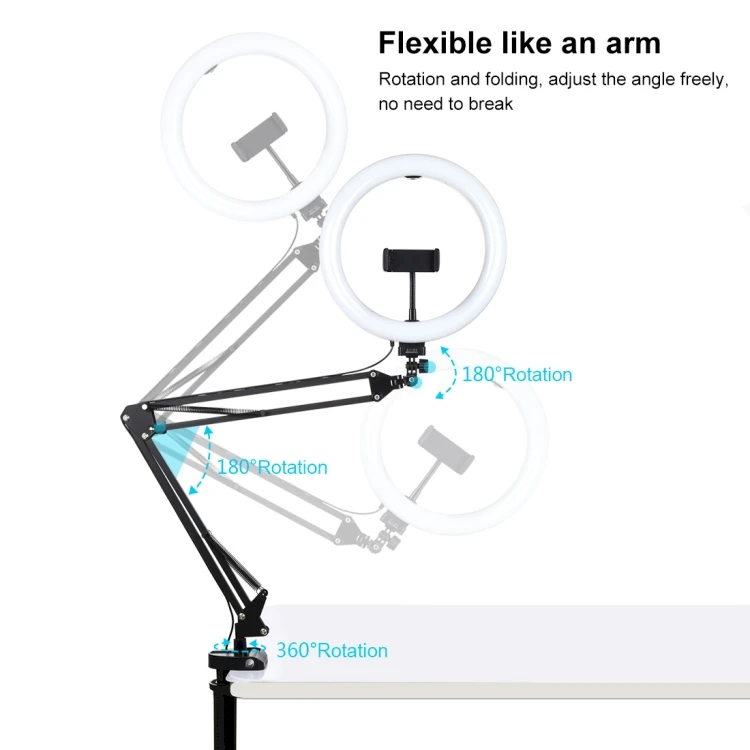 Puluz Stalinis stovas su 26cm LED apšvietimo žiedu
