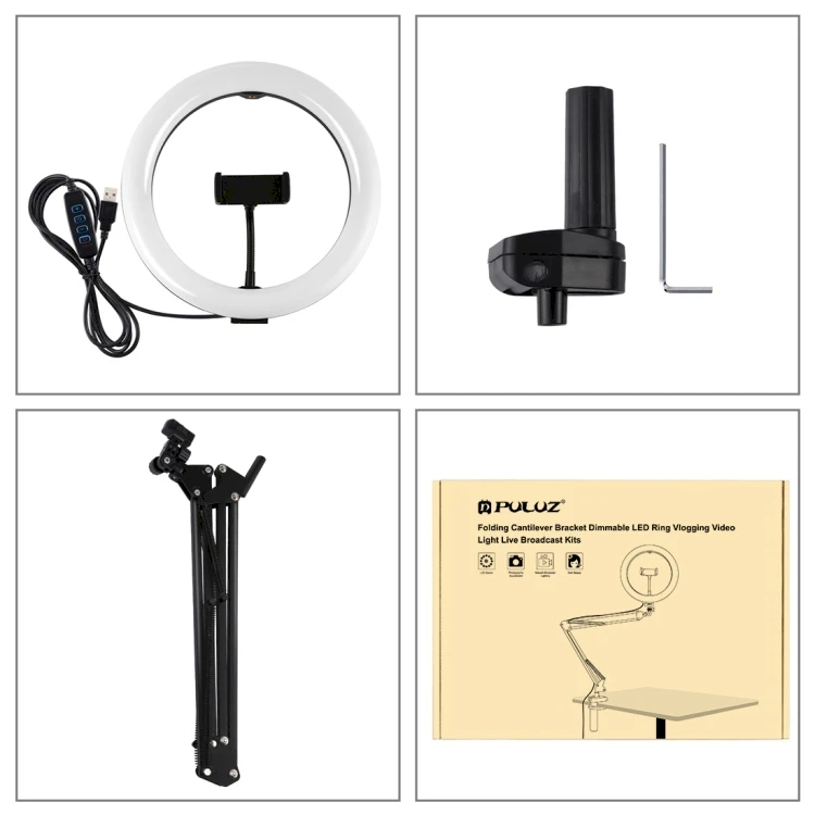 Puluz Stalinis stovas su 26cm LED apšvietimo žiedu
