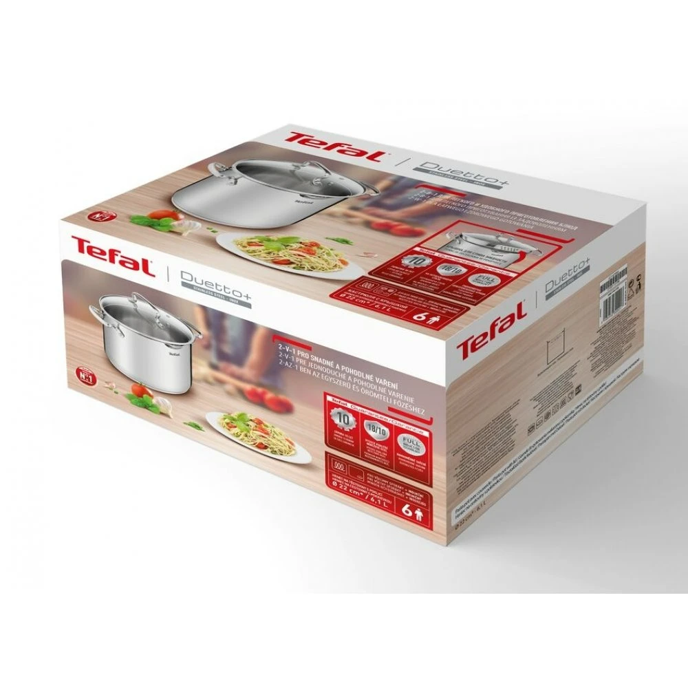 Tefal DUETTO+ G7194655 prikaistuvis Turas Nerūdijančiojo plieno