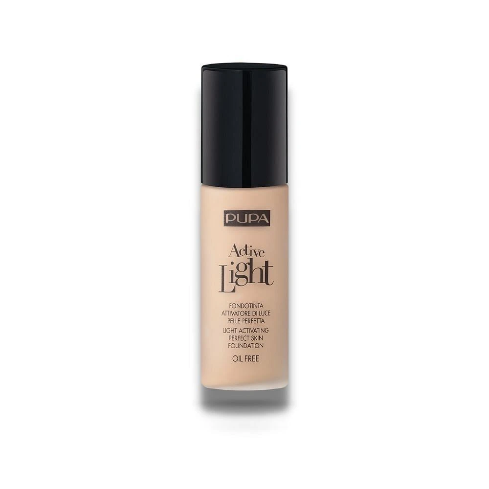 „Pupa Active-Light“ skystas makiažo pagrindas be aliejaus, suteikiantis spindesio, 51 smėlio rudos spalvos, 30 ml
