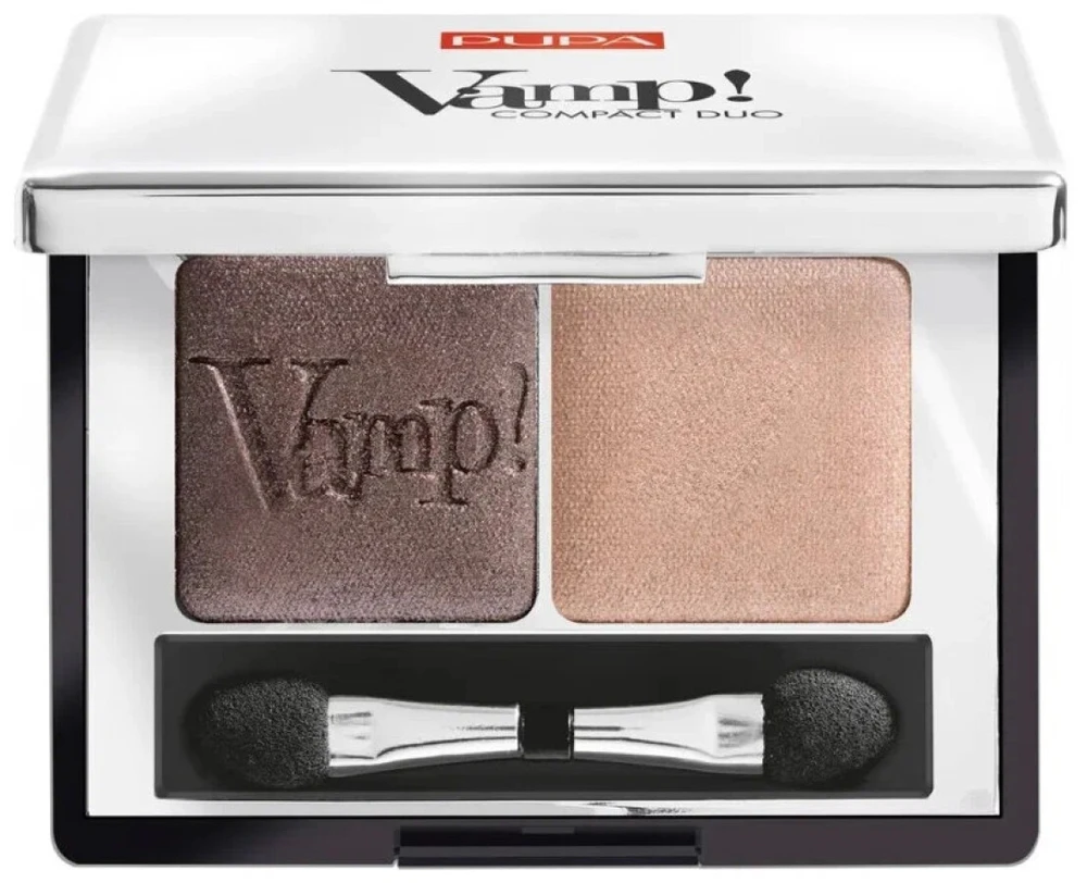 Pupa Milano Pupa Vamp! Compact Duo Eyeshadow akių šešėliai, atspalvis: 08 Kreminis Taupe, 2.2 g