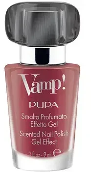 Pupa Milano Nail polish with Vamp! Juodas Fragnance (Scented Nagų lakas Gel Effect) 9 ml