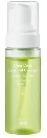 Purito Clear Code Superfruit Valiklis veido prausiklis riebiai/mišriai odai, 150 ml