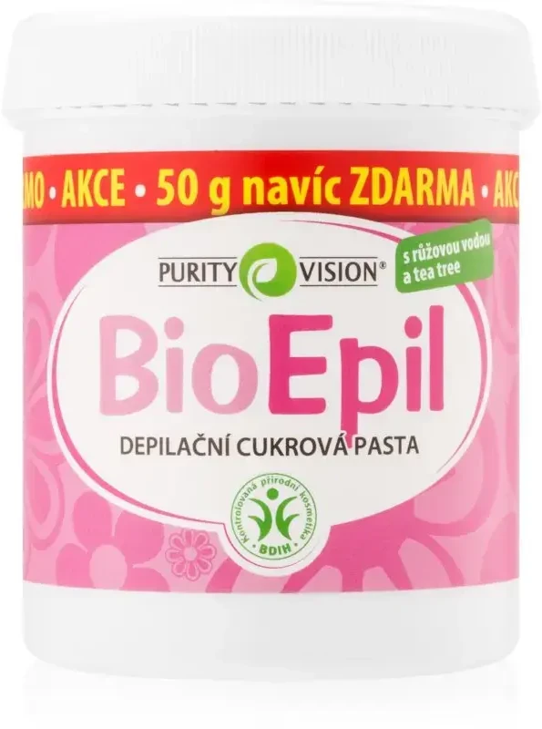 Purity Vision BioEpill depiliacinė cukraus pasta unisex depiliacinė priemonė, 400g