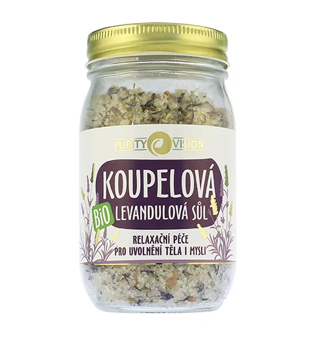 Purity Vision Bio Lavander Bath Salt vonios druska su levandomis, 400g