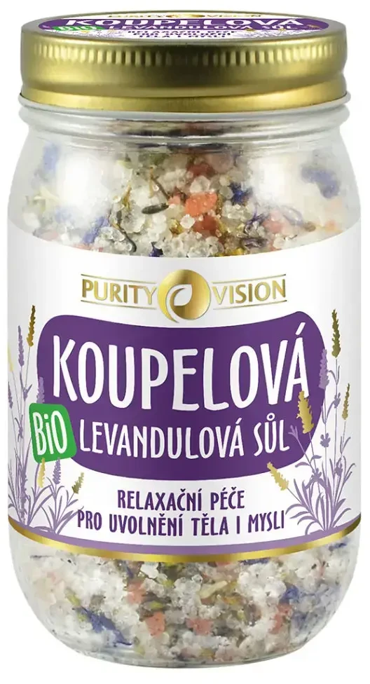 Purity Vision Lavender Bio Vonios Druska Vonios Druska Unisex, 400g