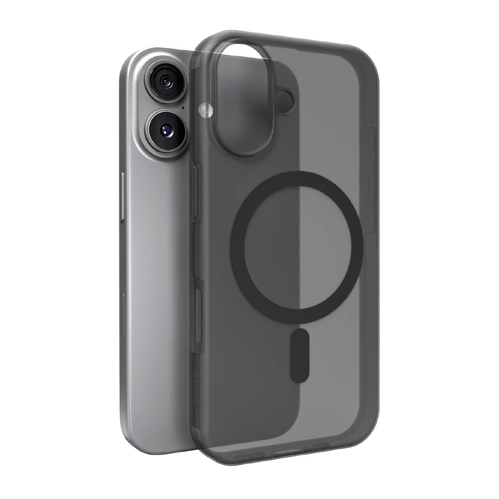 Puro Daylight Magsafe Compatible Silikoninis dėklas for iPhone 17 - Translucent Juodas