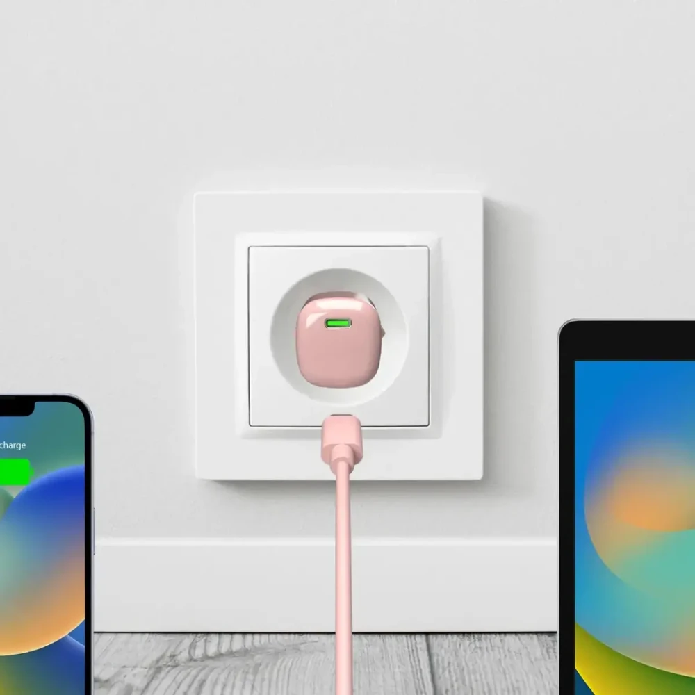 Puro Elektrik Puro 20W GaN USB-C Wall Charger - Rožinė