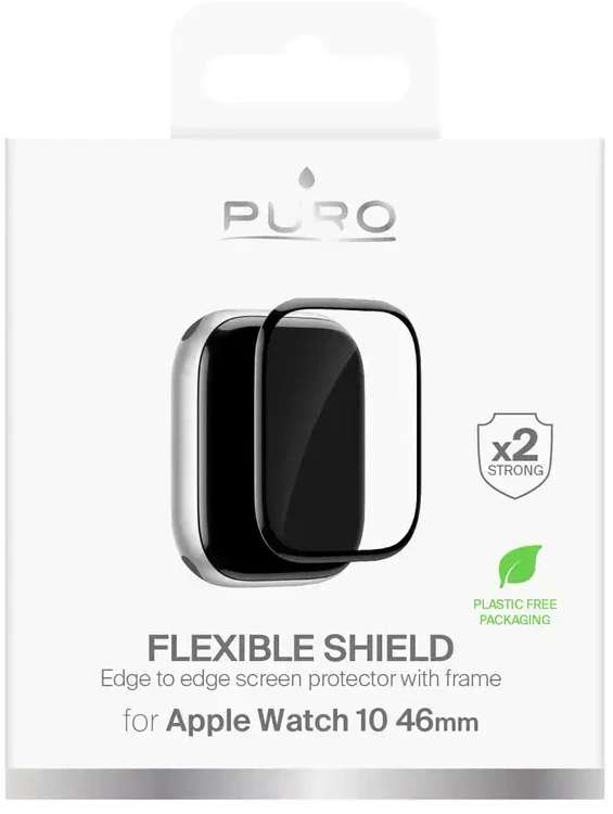 Puro Lanksti apsauginė plėvelė su aplikatoriumi, skirta „Apple Watch 10/11“ 46 mm - Juodas
