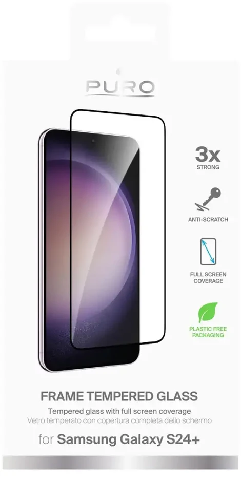 SBS Apsauginis stiklas Puro Frame Apsauginis stiklas su juodu rėmeliu Samsung Galaxy S25 Plus / S24+