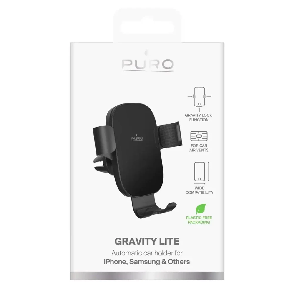 Puro Gravity Car Air Vent Gravity Holder – juodos spalvos