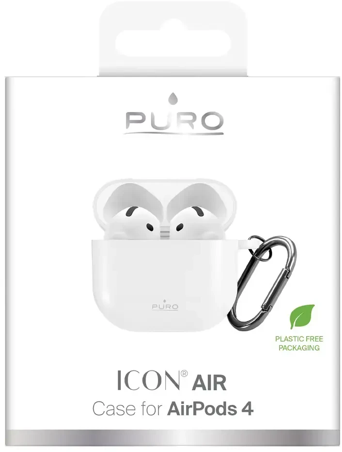 Puro „Icon“ dėklas, skirtas „AirPods 4“ – Baltos