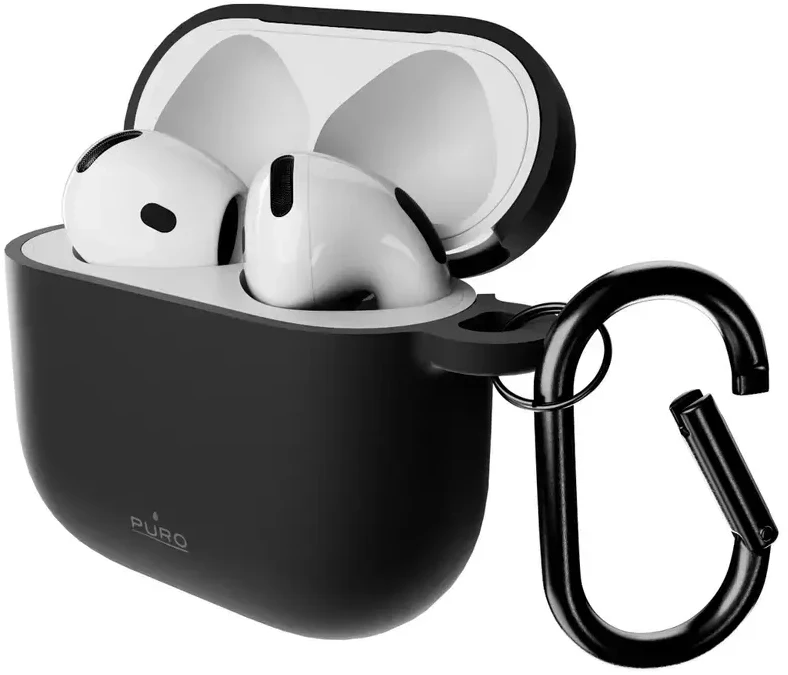 Dėklas Puro Icon Case for AirPods 4 - Juodas