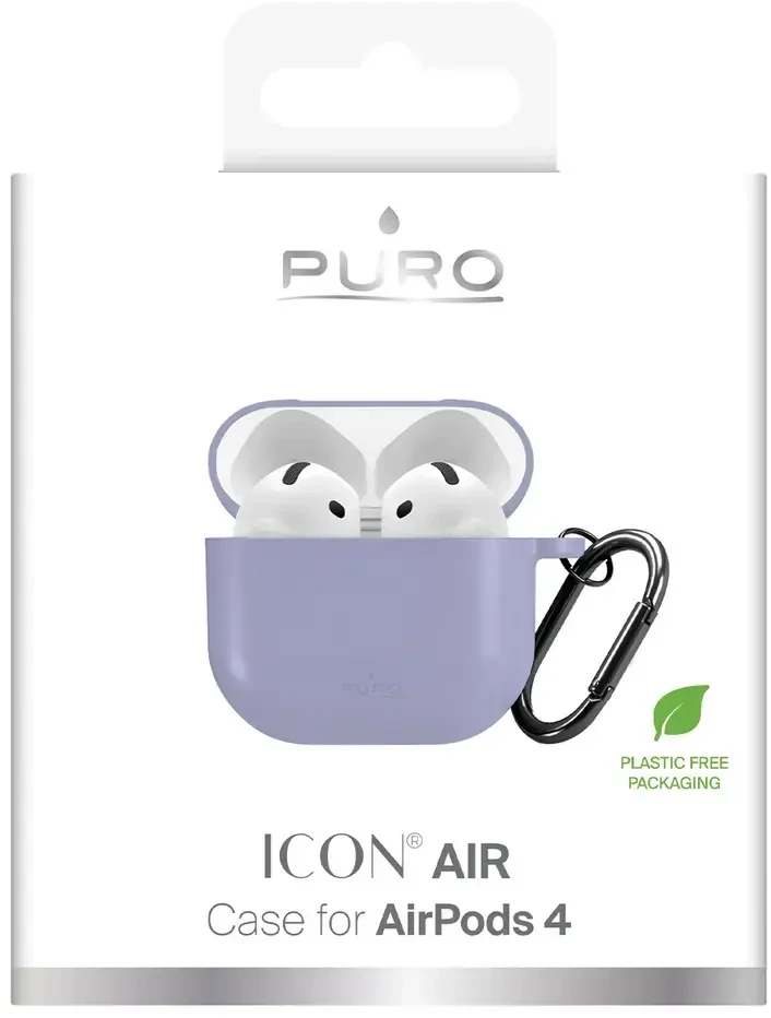 Dėklas Puro Icon Case for AirPods 4 - Violetinė