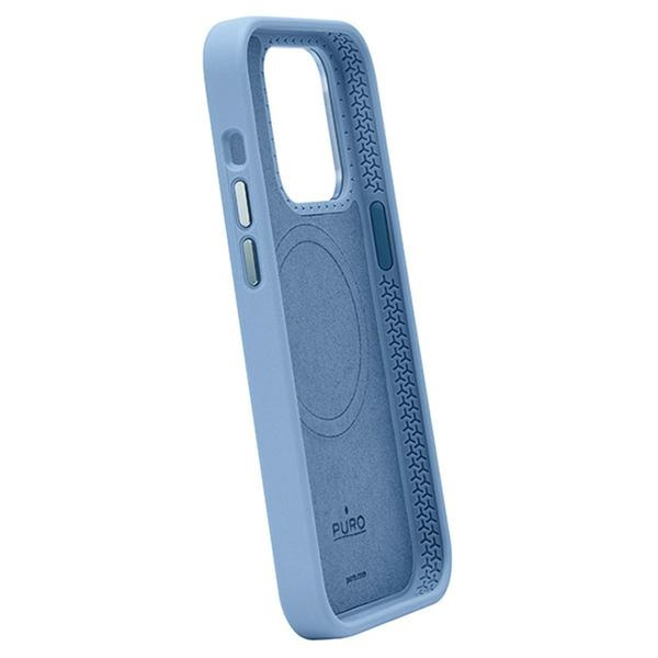 Puro Icon Mag Pro MagSafe Silikoninis Apple iPhone 15 - Light dėklas telefonui mėlynos spalvos