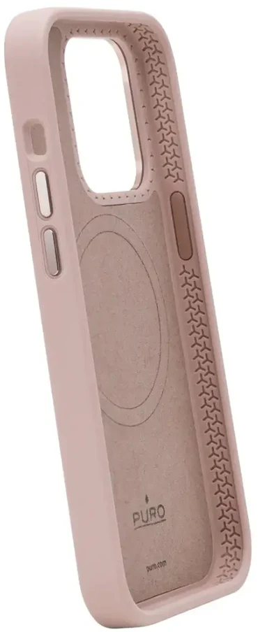 Puro Icon Mag Pro MagSafe Silikoninis dėklas for iPhone 15 - Rožinė
