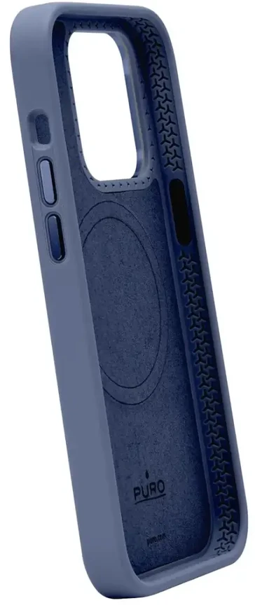 Puro Icon Mag Pro MagSafe Silikoninis Apple iPhone 15 Pro Max - Dark dėklas telefonui mėlynos spalvos