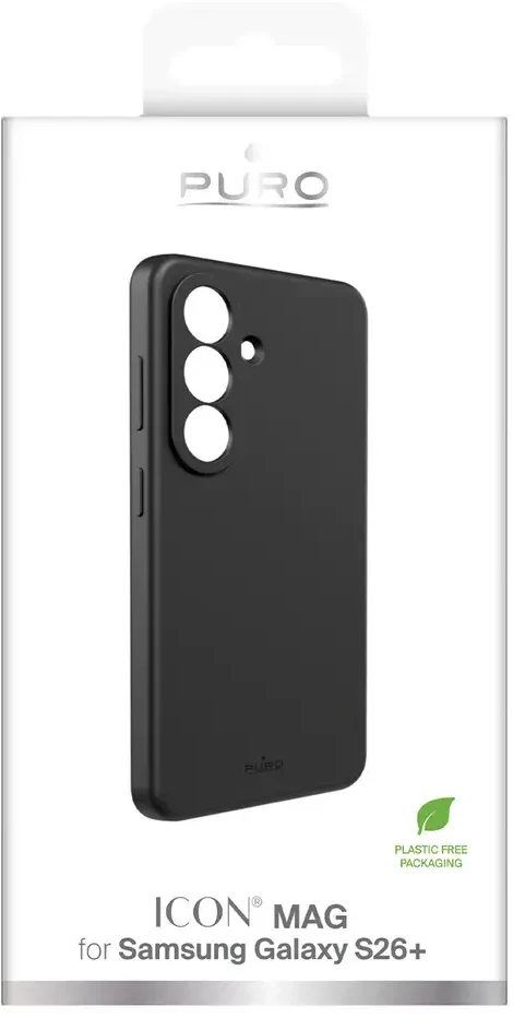 „Samsung Galaxy S26+“ silikoninis „ICON“ dėklas, gamintojas Puro Juodas