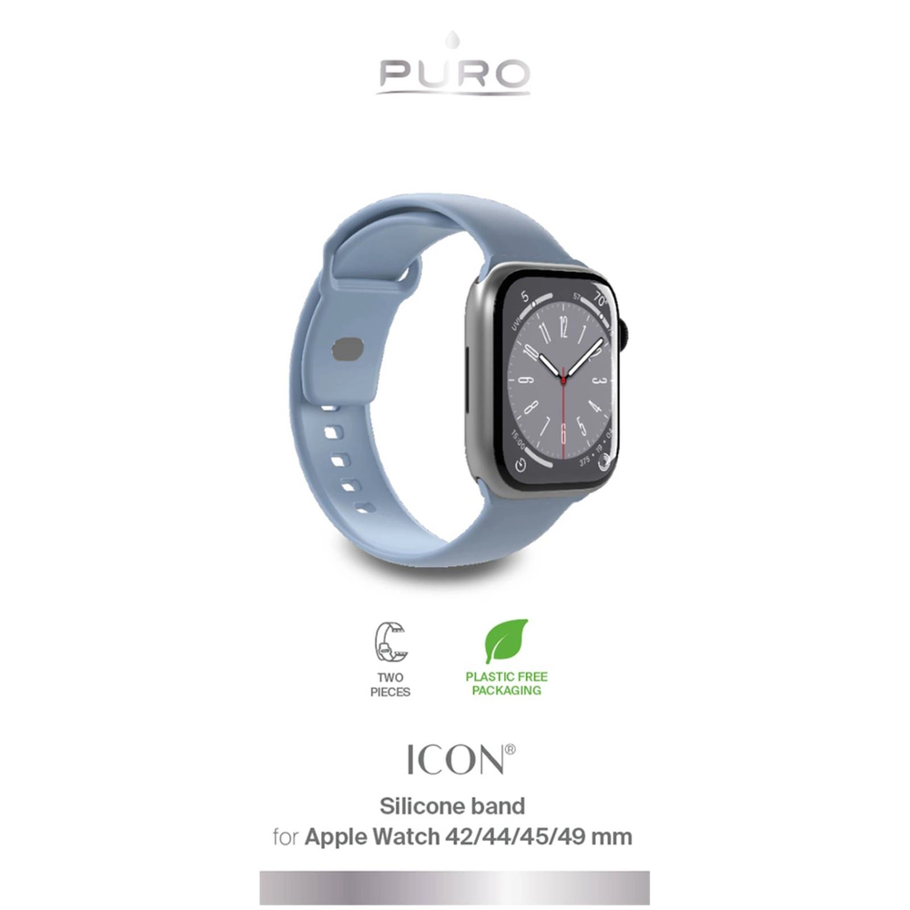 Puro „ICON” silikoninė apyrankė Watch 42–44–45-49mm, šviesiai mėlynos spalvos