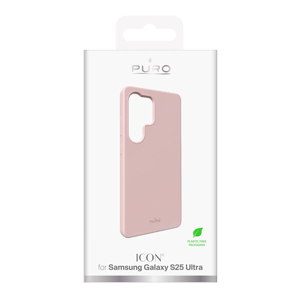 Puro Icon Silicone Samsung Galaxy S25 Ultra – dėklas telefonui rožinės spalvos