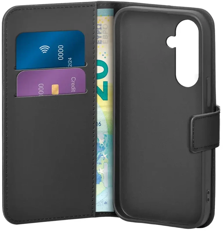 Puro Booklet Samsung Galaxy S25 - dėklas telefonui juodos spalvos