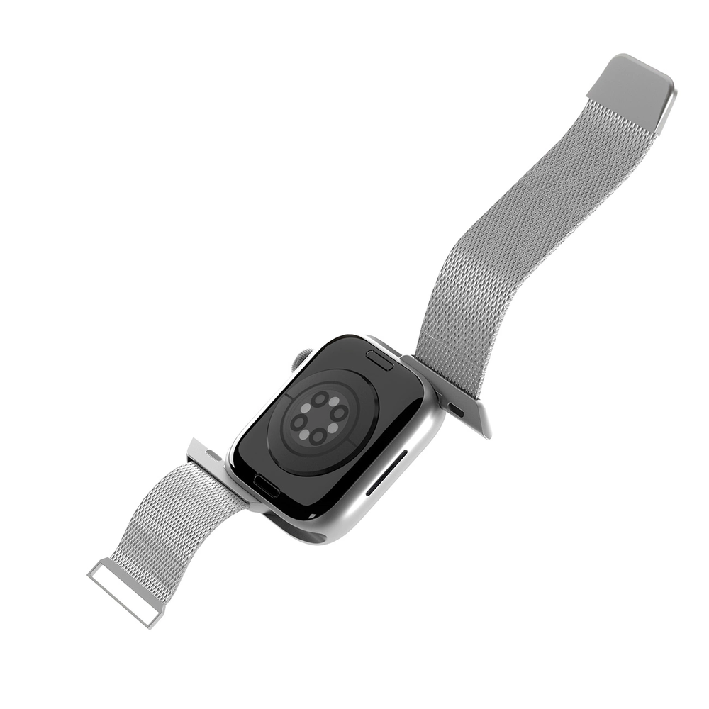 Puro Milanese magnetinė apyrankė – nerūdijančio plieno apyrankė, skirta Apple Watch 38/40/41 mm (sidabrinė)