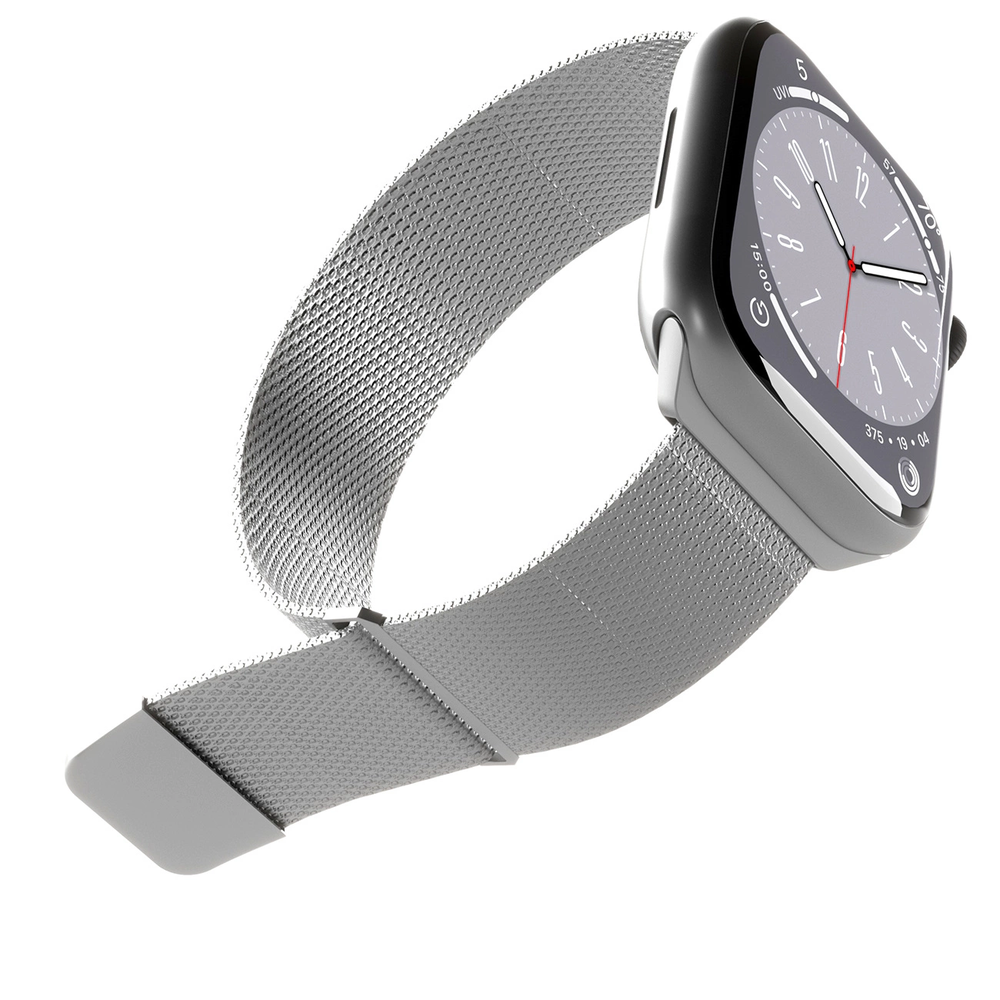 Puro Milanese magnetinė apyrankė – nerūdijančio plieno apyrankė, skirta Apple Watch 38/40/41 mm (sidabrinė)