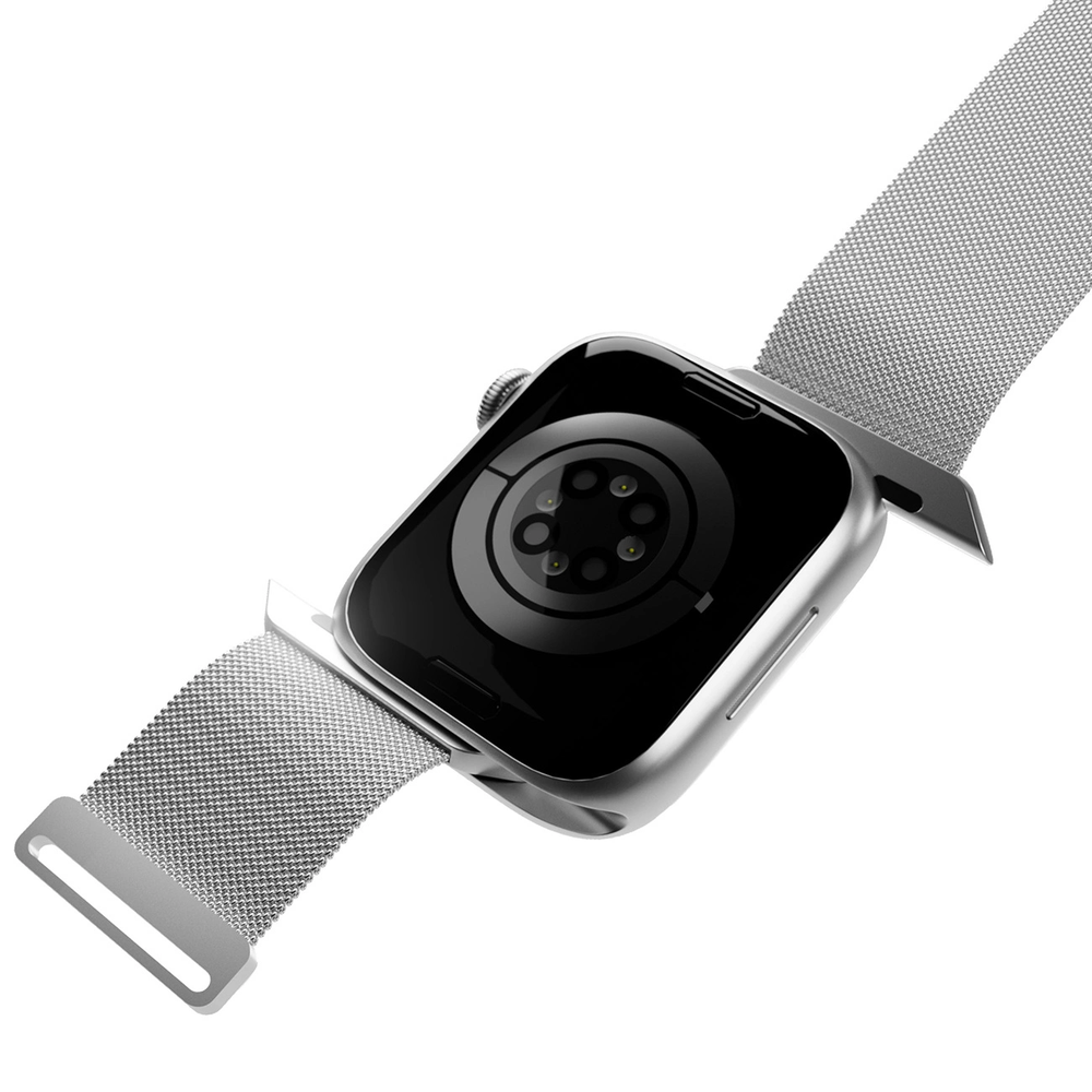 Puro Milanese magnetinė apyrankė – nerūdijančio plieno apyrankė, skirta Apple Watch 38/40/41 mm (sidabrinė)