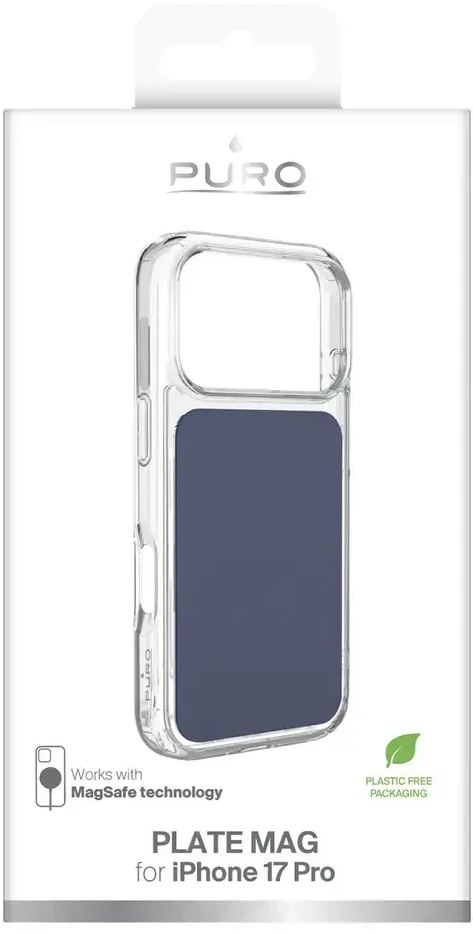 „Puro Plate Mag“ dėklas, skirtas „iPhone 17 Pro“, suderinamas su „MagSafe“ - Mėlyna
