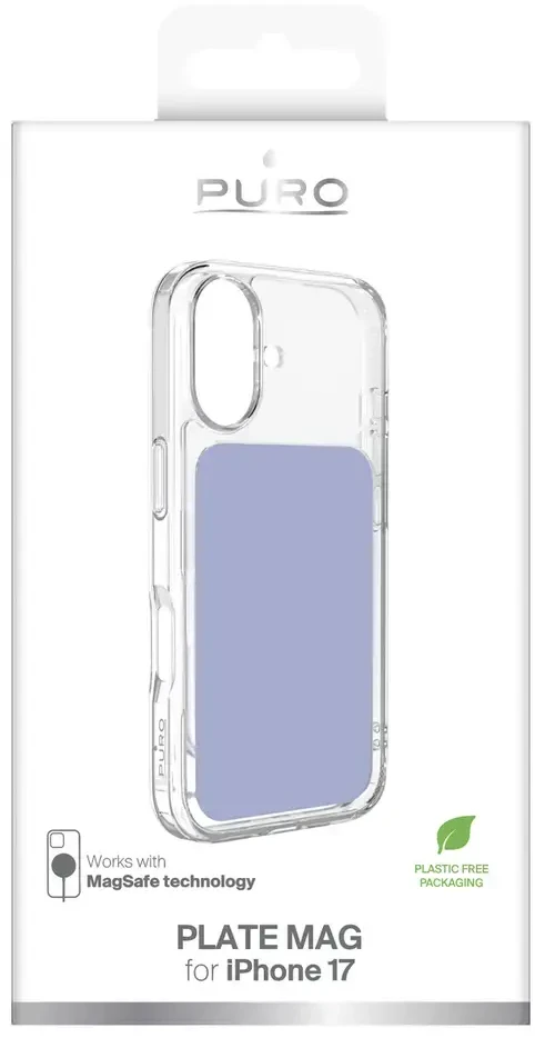 Puro „Plate Mag“ dėklas, skirtas „iPhone 17“, suderinamas su „MagSafe“ - Violetinė