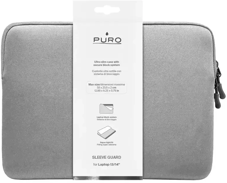 Puro Slim Guard 14" Nešiojamas kompiuteris Bag - Gray