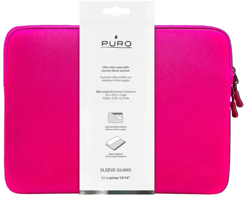 Puro Slim Guard 14" Nešiojamas kompiuteris Bag - Rožinė