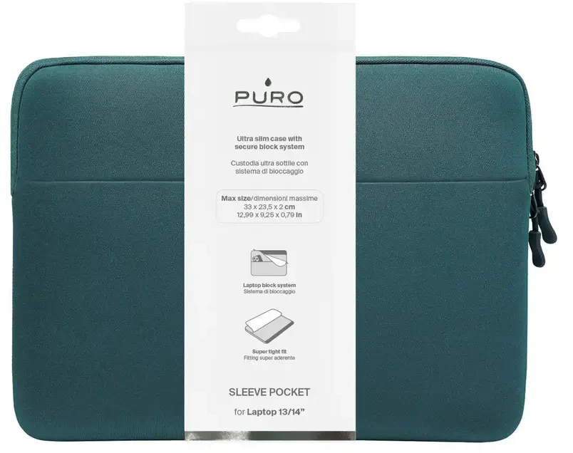 Puro Slim Pocket 13" Nešiojamas kompiuteris Bag - Žalias