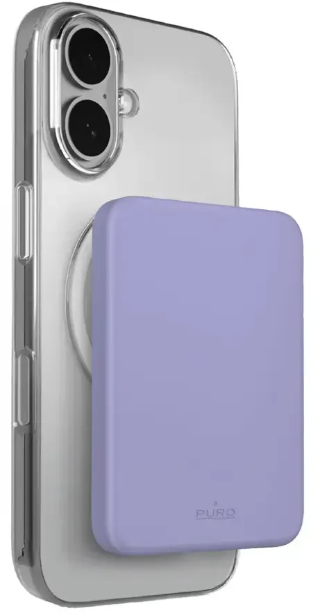 Puro 4200mAh Ultra-Thin MagSafe Compatible USB-C Power Bank - Violetinė
