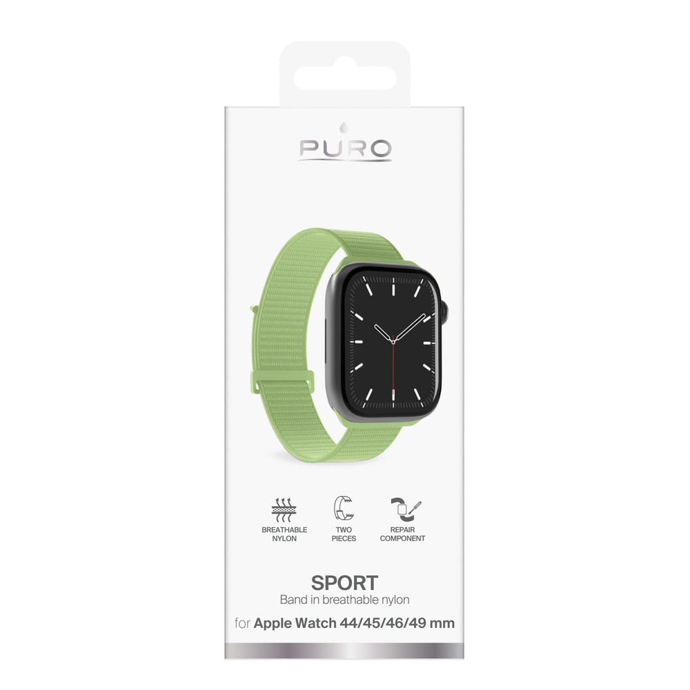 Puro Sportinis dirželis, skirtas Apple Watch 44/45/46/49 mm – žalias