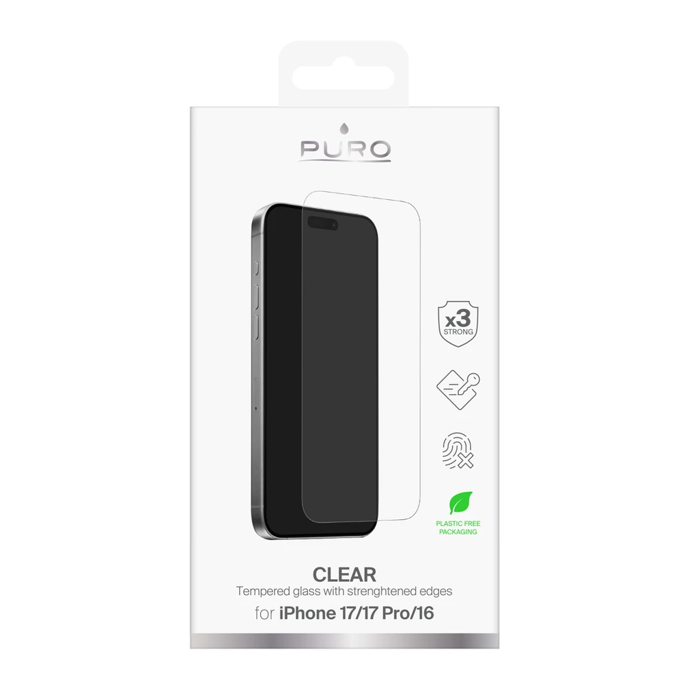 Puro Standard Apsauginis stiklas skirtas Apple iPhone 17 / Apple iPhone 17 Pro / Apple iPhone 16