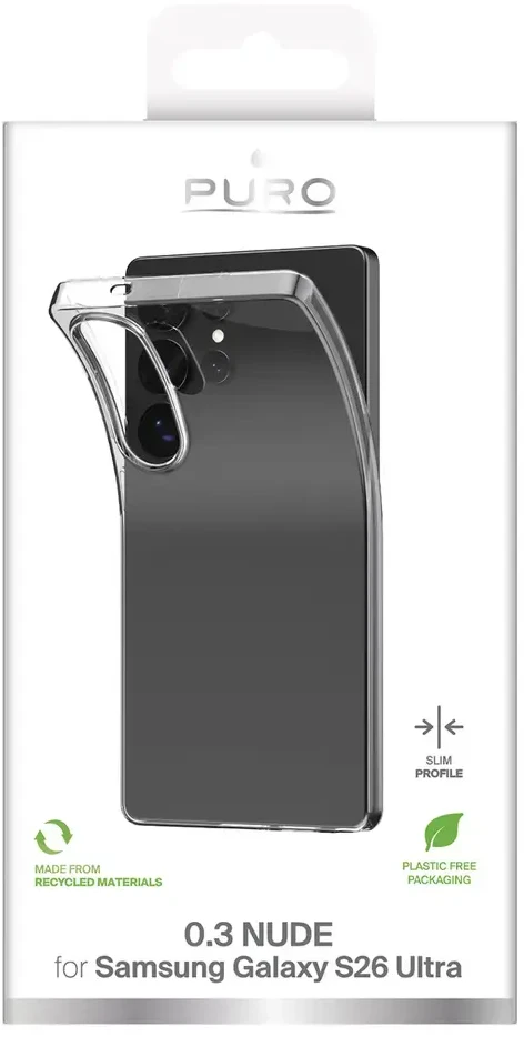 Puro Ultra-Slim 0.3 NUDE Protective dėklas skirtas Samsung Galaxy S26 Ultra – skaidrus