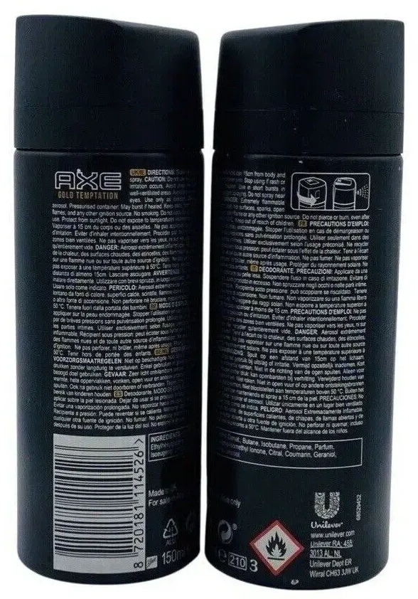 "Axe Gold Temptation Desodorante" 150 ml purškalas