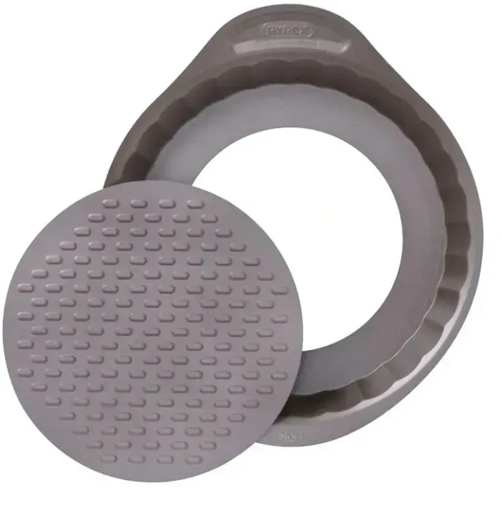 Pyrex Asimetria kepimo forma, 30 cm, anglinio plieno, ruda