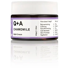 Q+A Chamomile Night Kreminis Raminamasis naktinis veido kremas, 50g