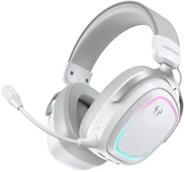 QCY Heroad GT2 Tri-Mode Belaidės THX 7.1.4 Ausinės Žaidimams with Detachable Mikrofonas - Baltas