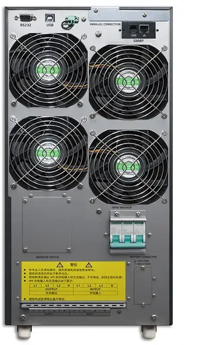 Qoltec Atsarginis maitinimo šaltinis UPS 3 fazių | 10kVA | LCD | EPO | USB | SNMP | On-line | Aukšto dažnio
