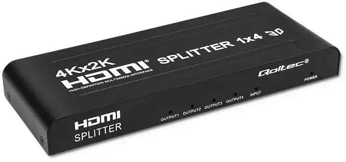 Qoltec 51798 aktyvus HDMI skirstytuvas 4 x HDMI 4K x 2K | 3,4 Gb/s
